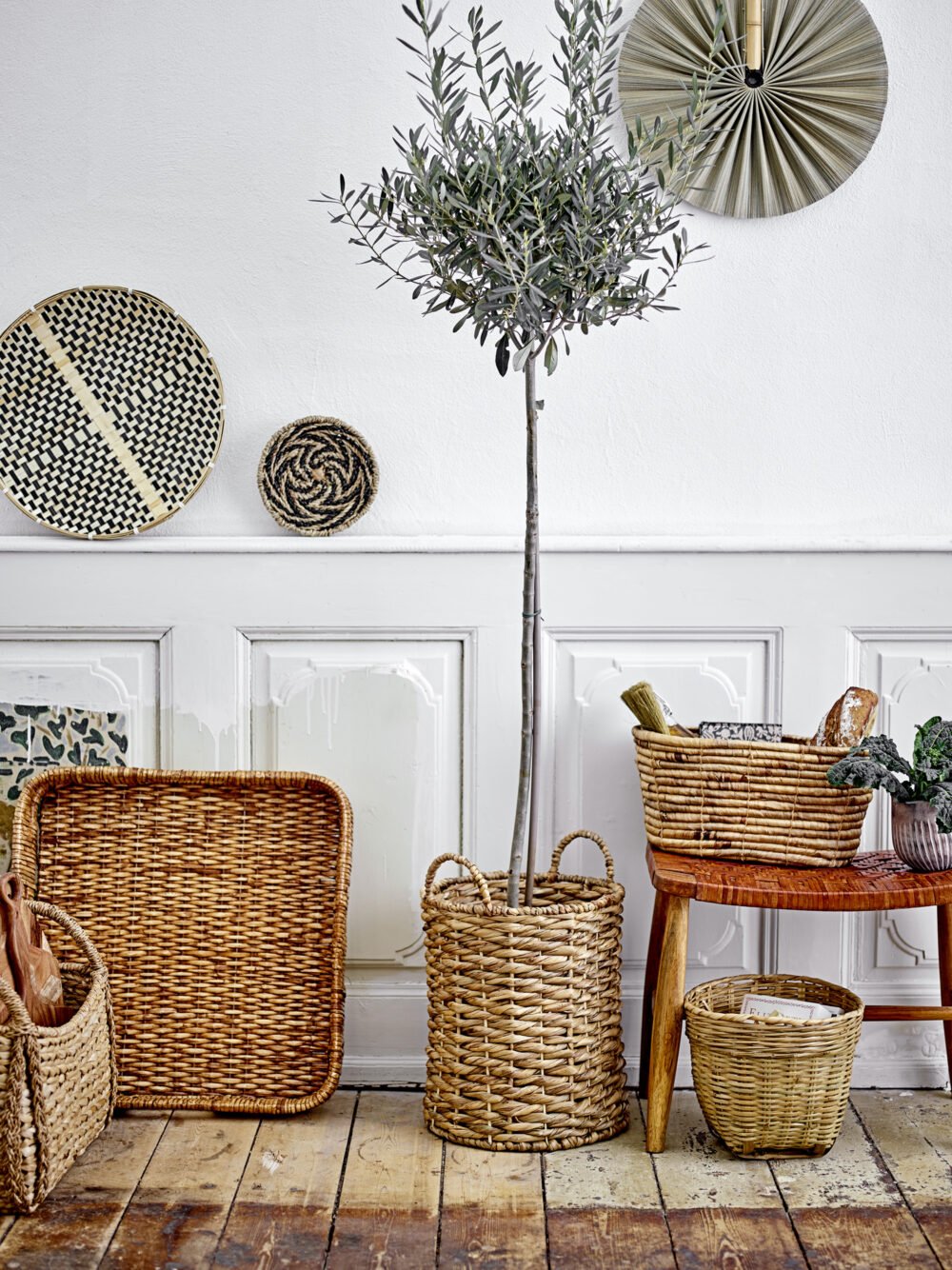Barba Basket, Nature, Water Hyacinth - Image 3