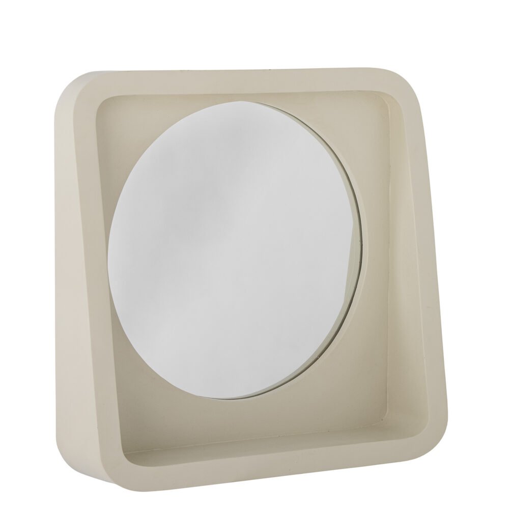 Phoebe Mirror w/Shelf, Nature, Polyresin