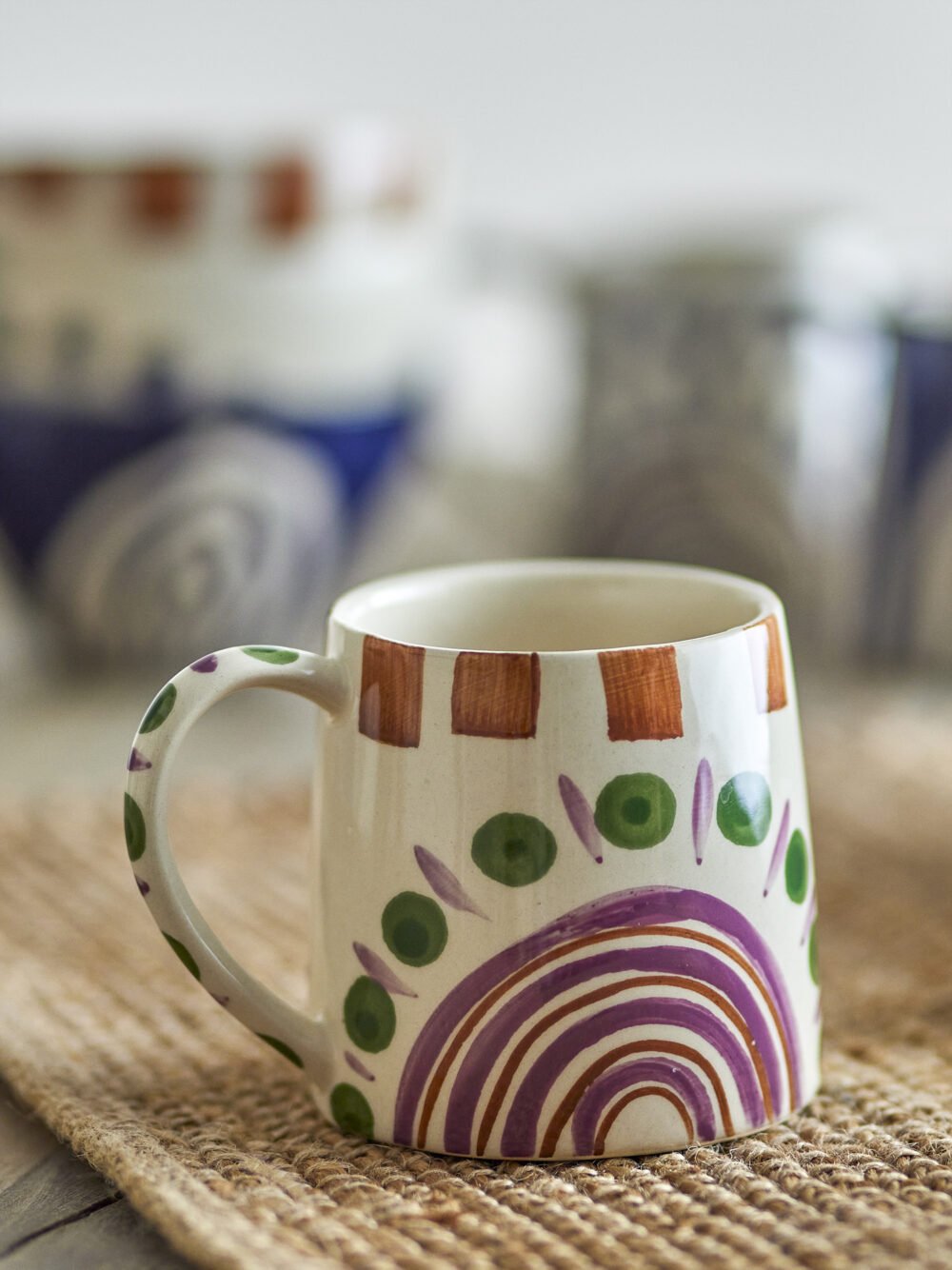 Shama Cup, Green, Stoneware - Image 2