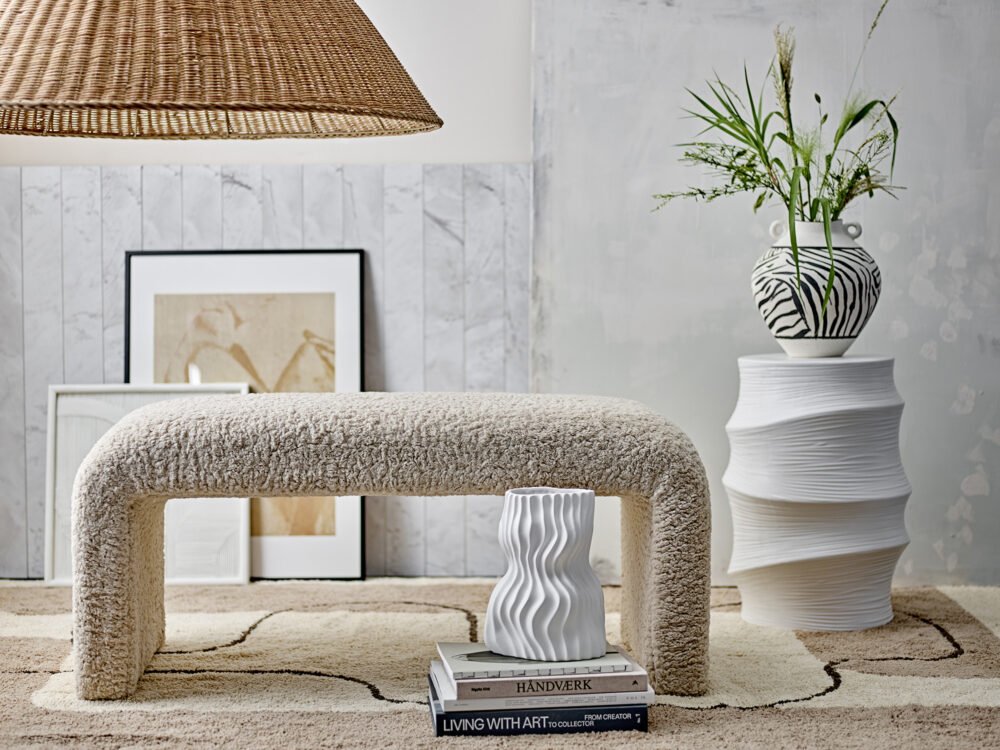 Volise Side Table, White, Stoneware - Image 2