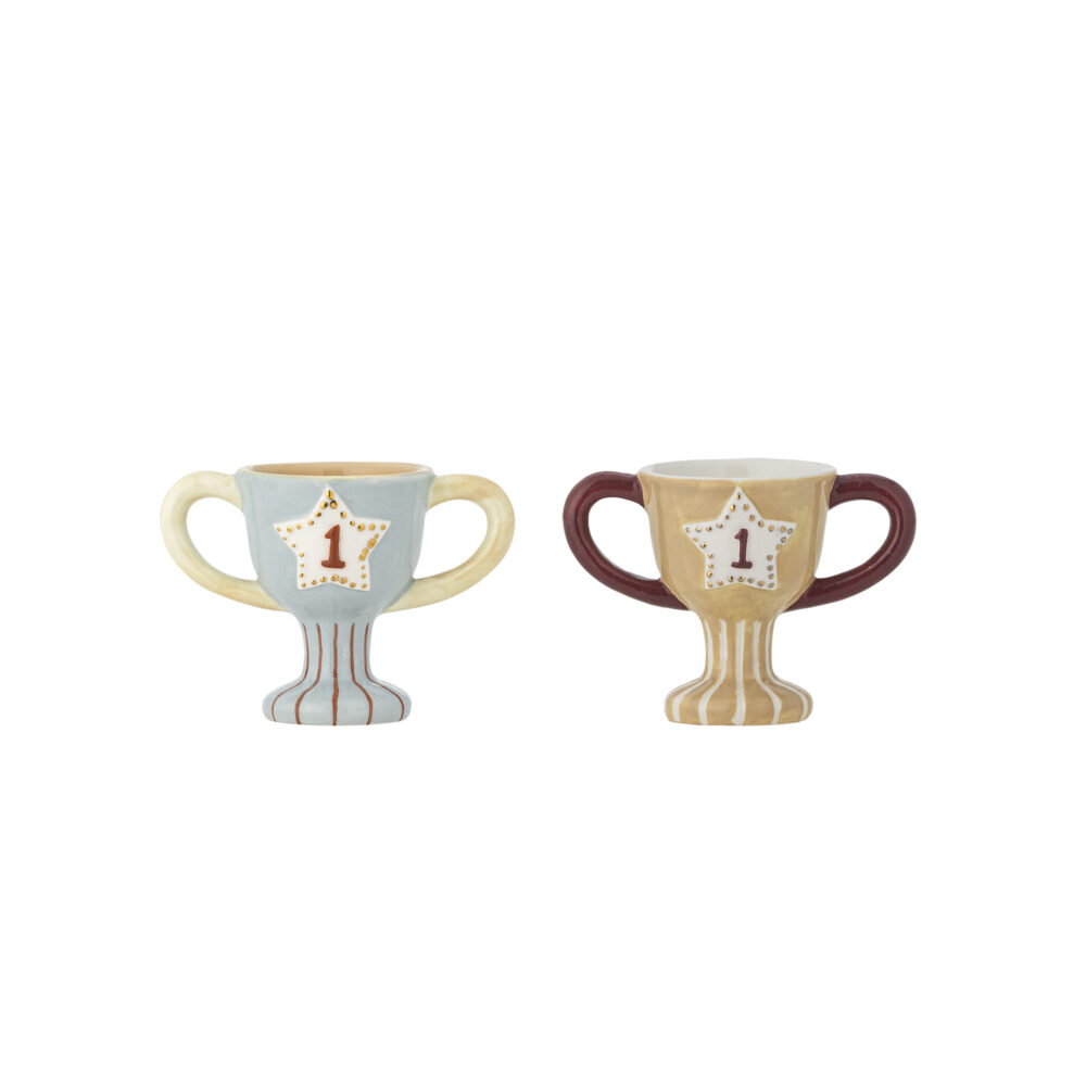 Trophy Egg Cup, Blue, Stoneware