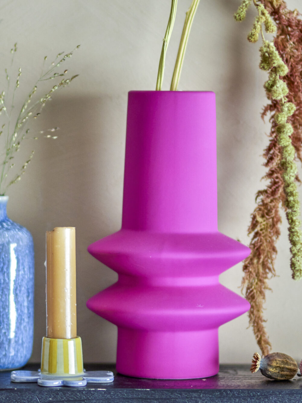 Isold Vase, Pink, Stoneware - Image 2