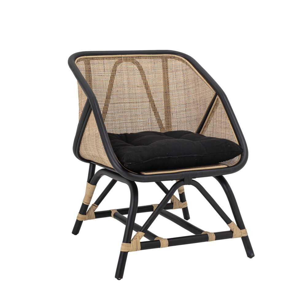Loue Lounge Chair, Black, Rattan - Image 3