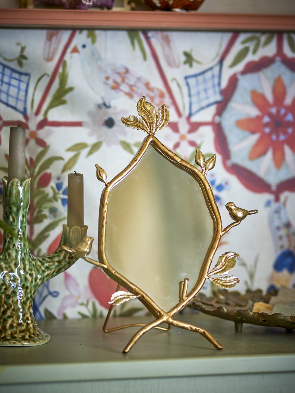 Avila Table Mirror, Gold, Metal - Image 4