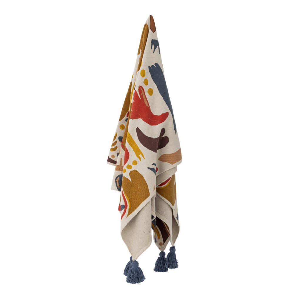 Horus Throw, Orange, Recycled Cotton - Image 3