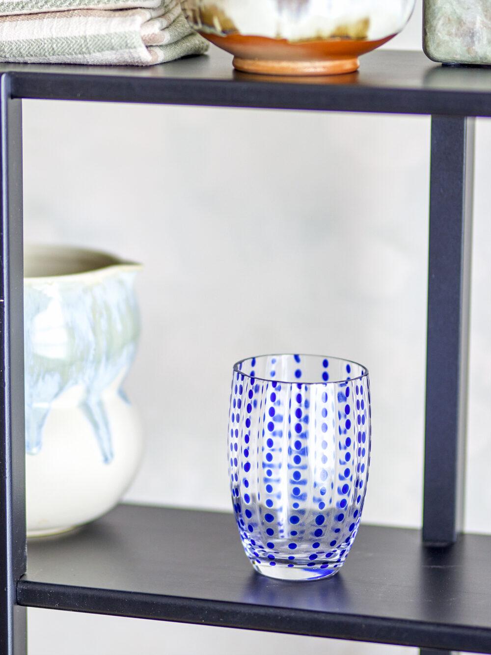 Brinley Drinking Glass, Blue, Glass - Image 2