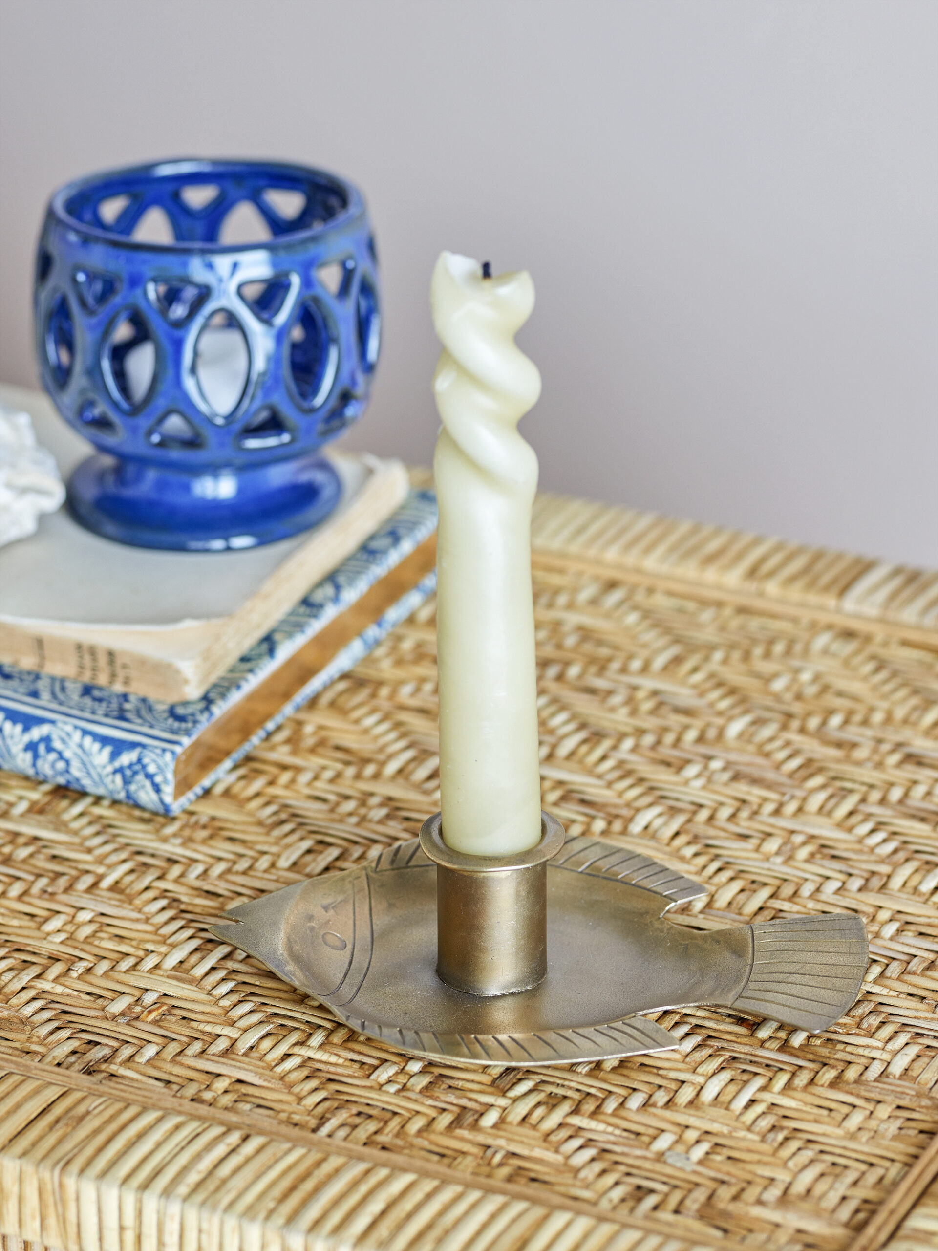 Fabius Candle Holder, Brass, Metal - Image 5