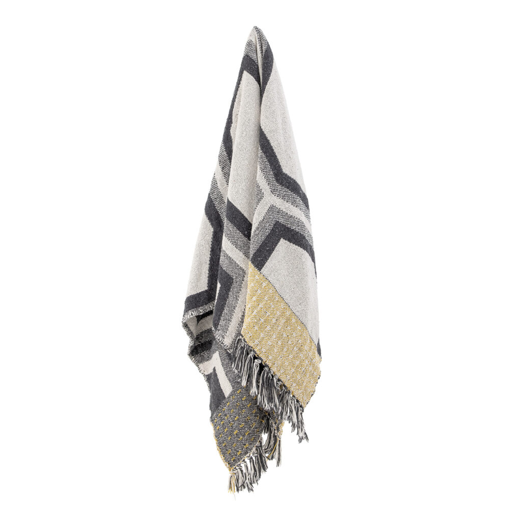 Annli Throw, Grey, Recycled Cotton - Image 3