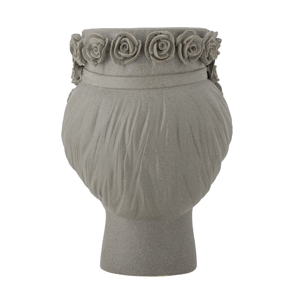 Akira Vase, Grey, Stoneware - Image 4