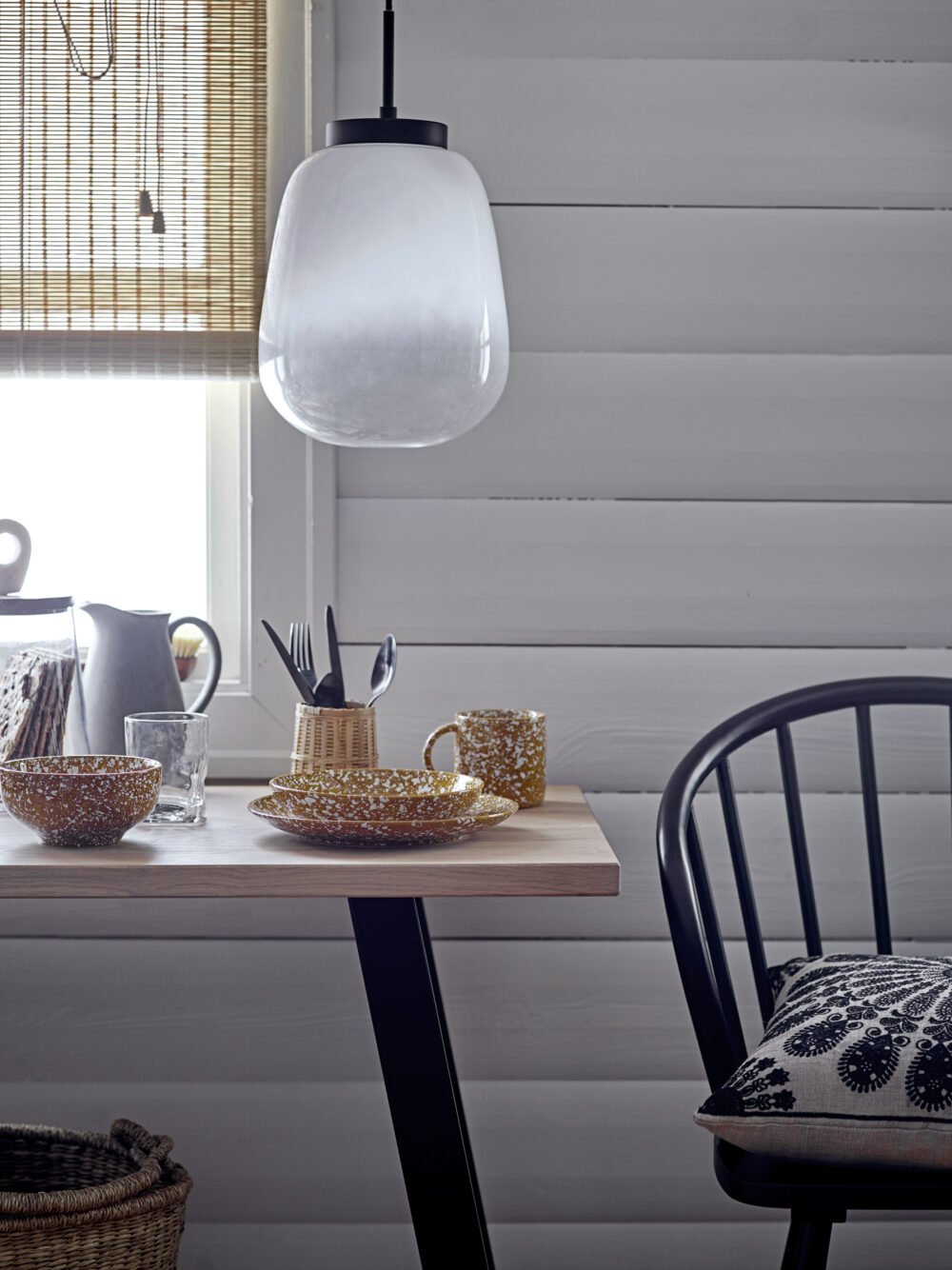 Ece Pendant Lamp, White, Glass - Image 2