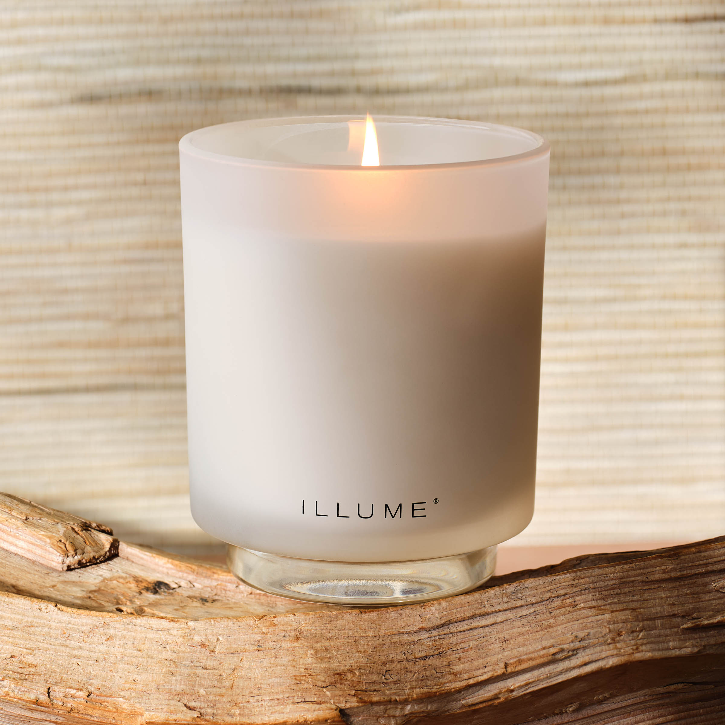 Driftwood Box Glass Candle, White, - Image 5