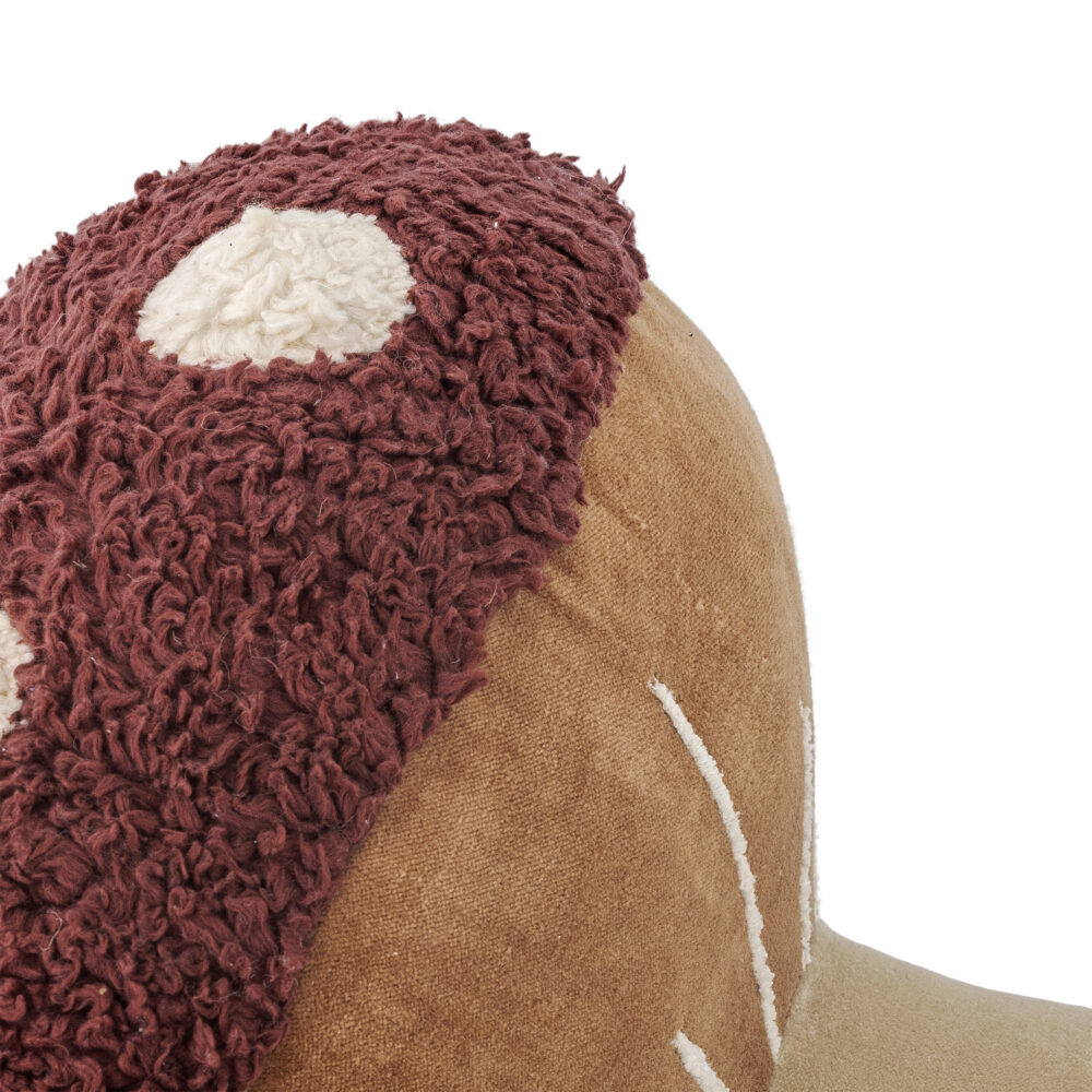 Mushroom Cushion, Red, Cotton - Image 3