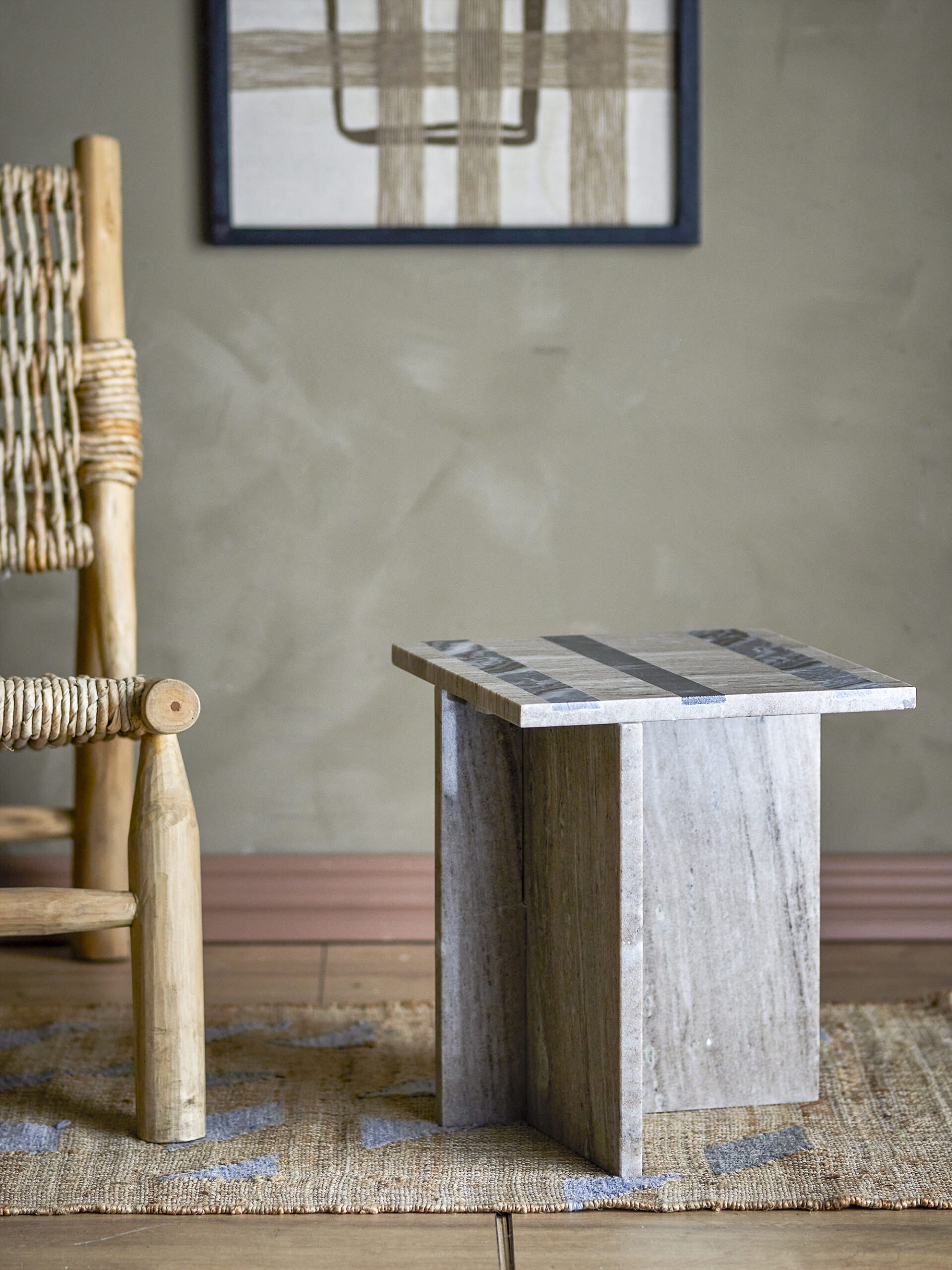 Clea Side Table, Brown, Marble - Image 5