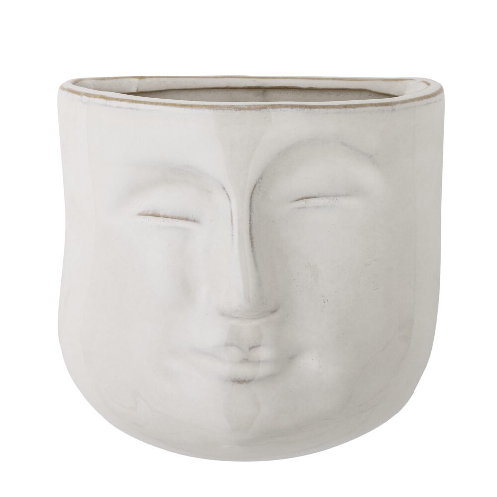 Ignacia Wall Flowerpot, White, Stoneware