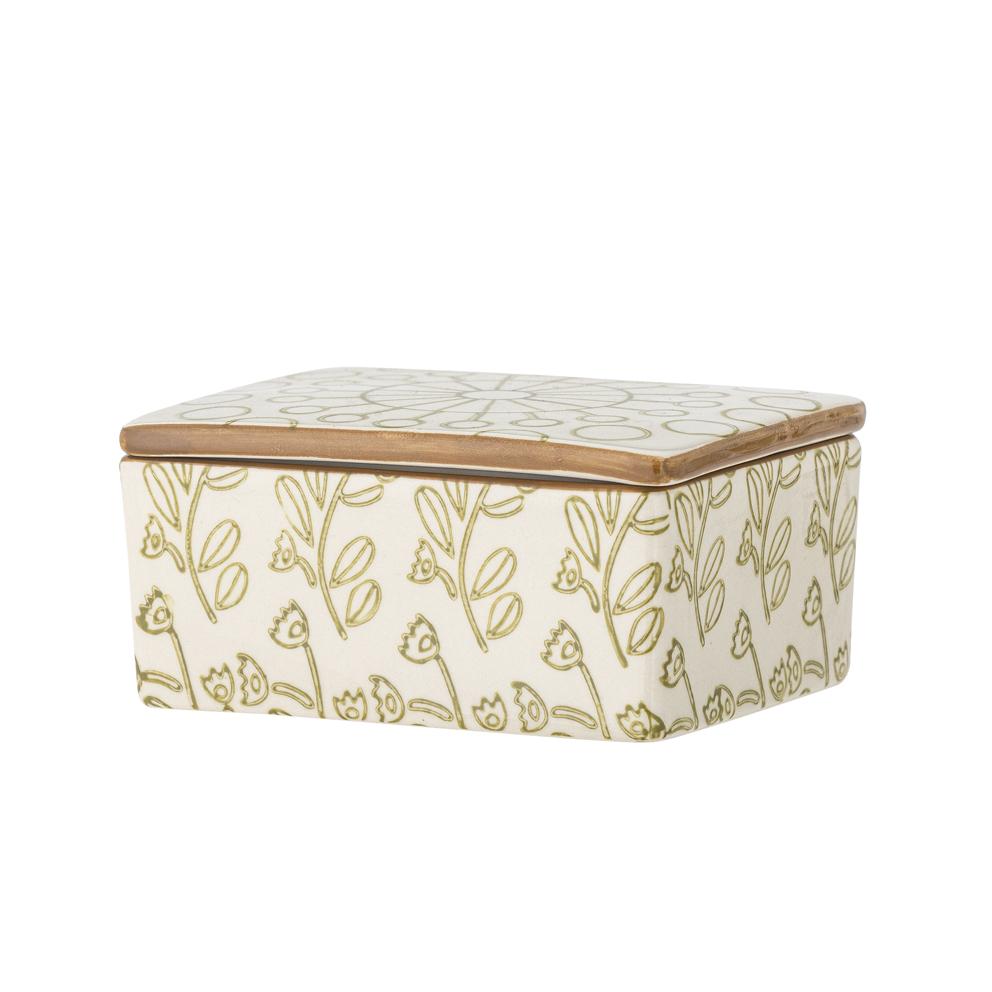 Maple Butter Box, Green, Stoneware - Image 2