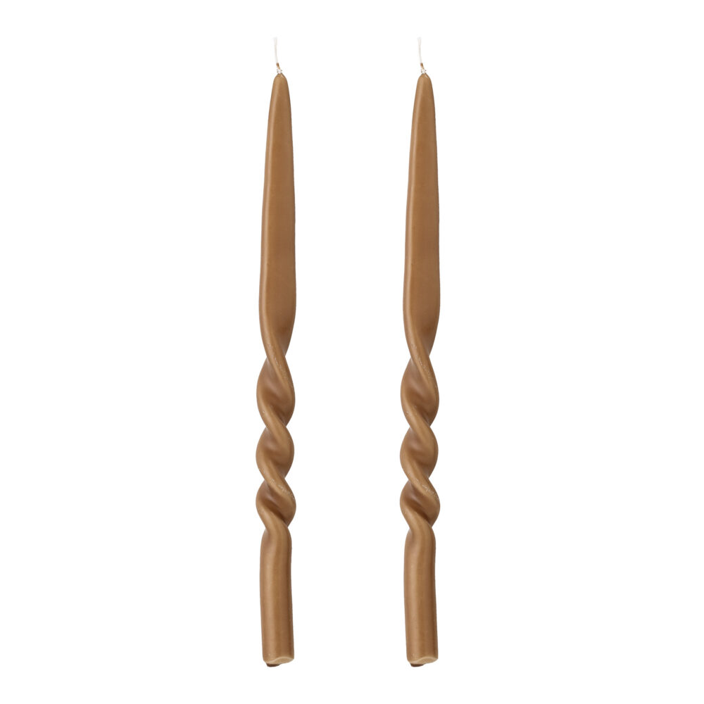 Twist Candle, Brown, Paraffin