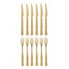 Ollin Steak Cutlery, Multipack, Gold, Stainless Steel
