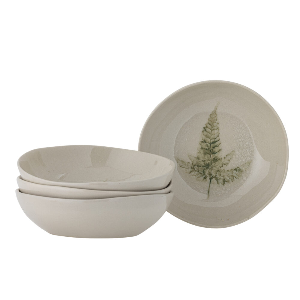 Bea Plate Deep, Multipack, Nature, Stoneware