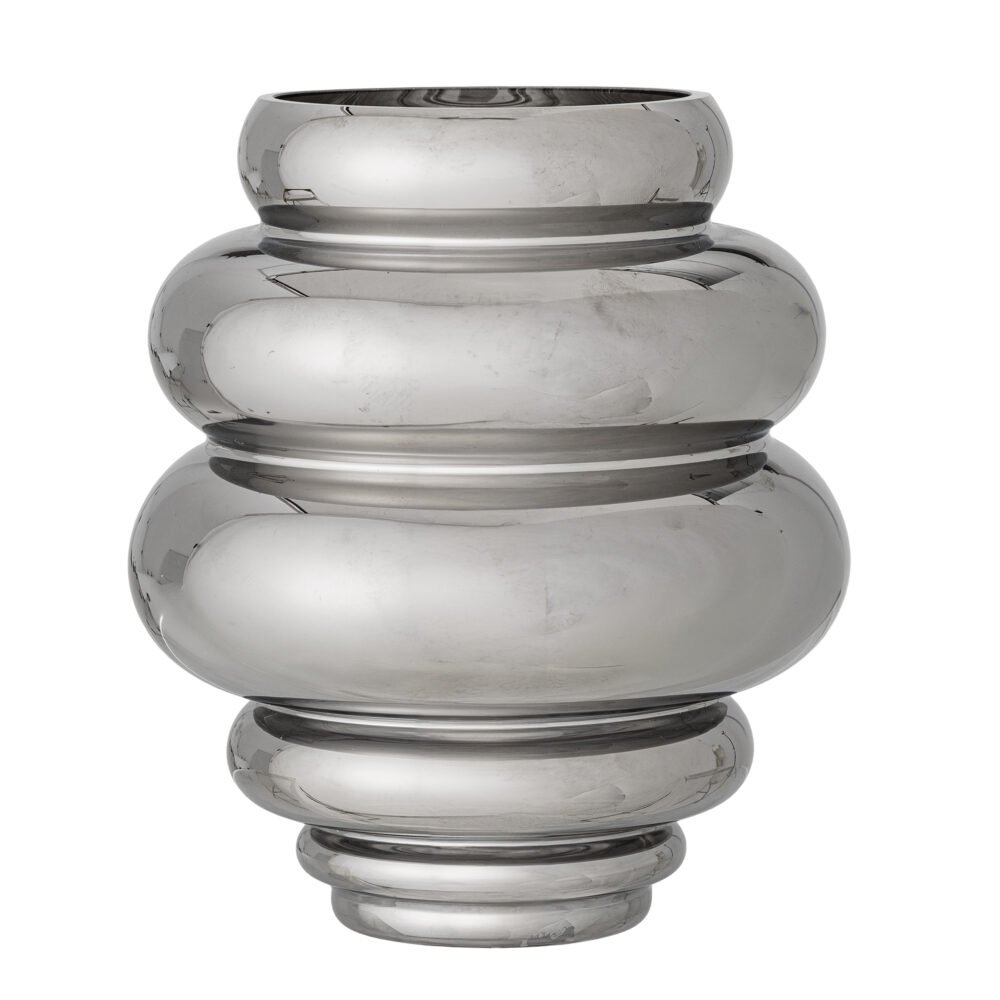 Zorya Vase, Silver, Glass
