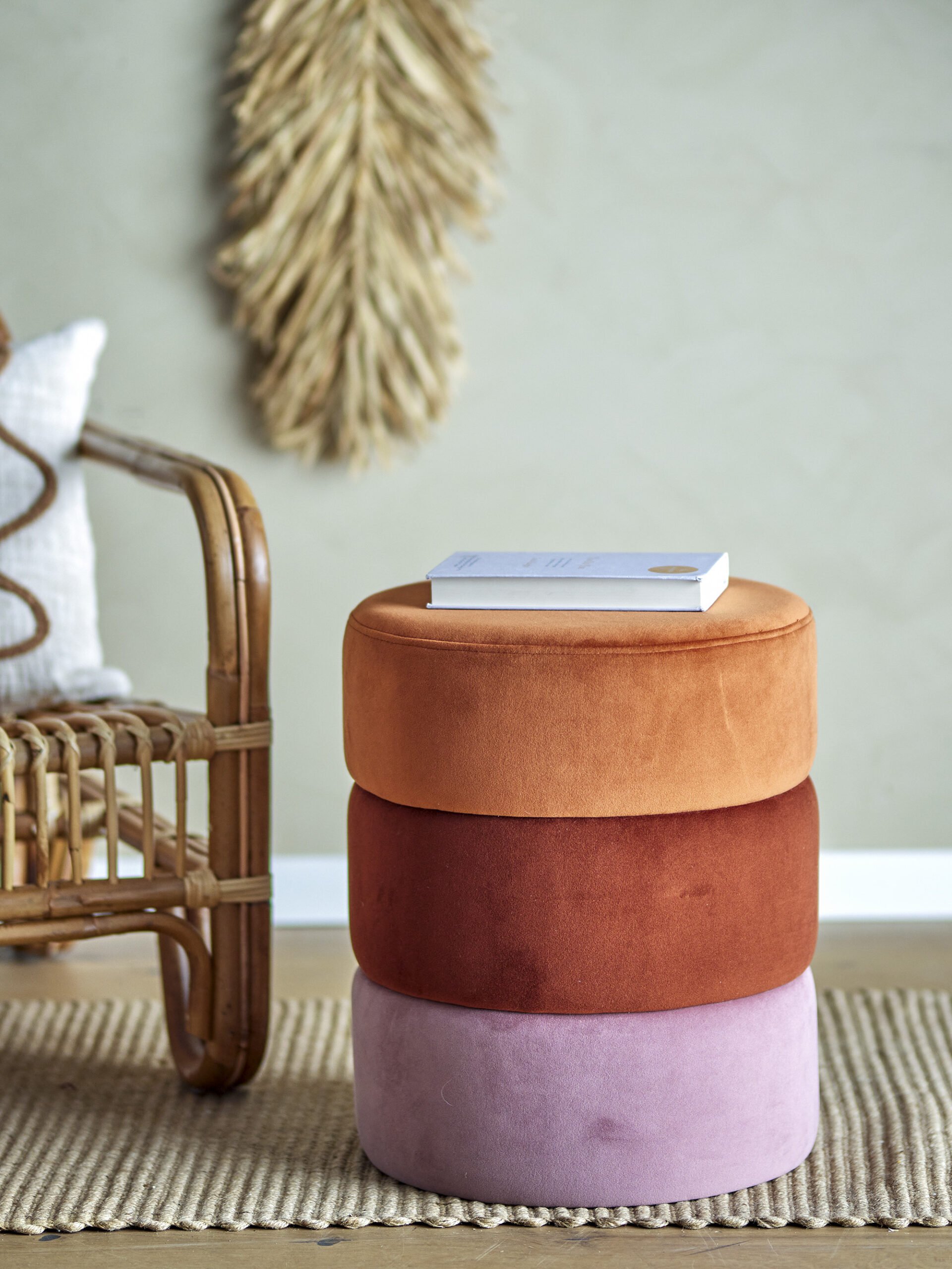 Bilbao Pouf, Orange, Polyester - Image 3