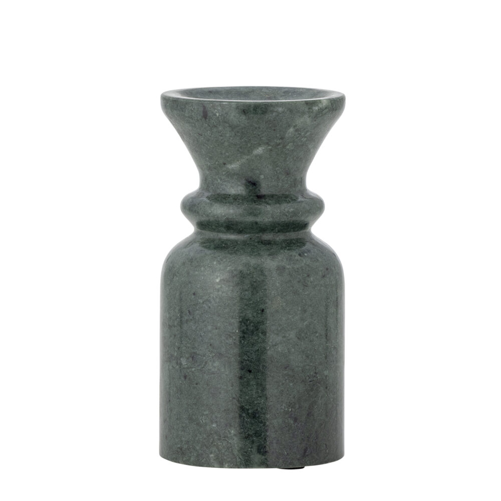 Sicilia Candle Holder, Green, Marble