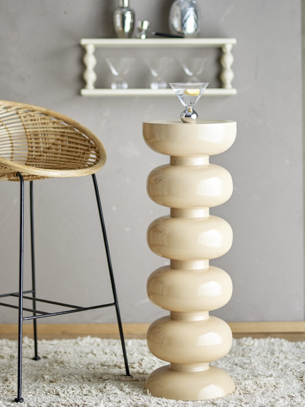 Alba Side Table, Brown, Metal - Image 2