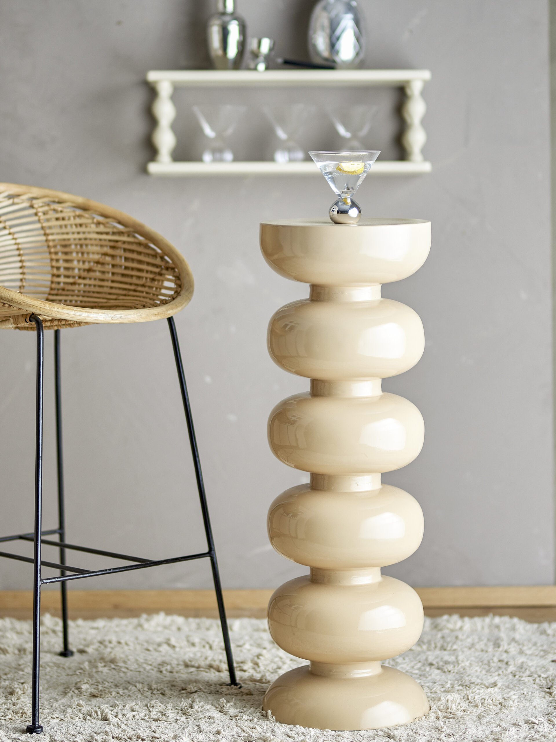 Alba Side Table, Brown, Metal - Image 2