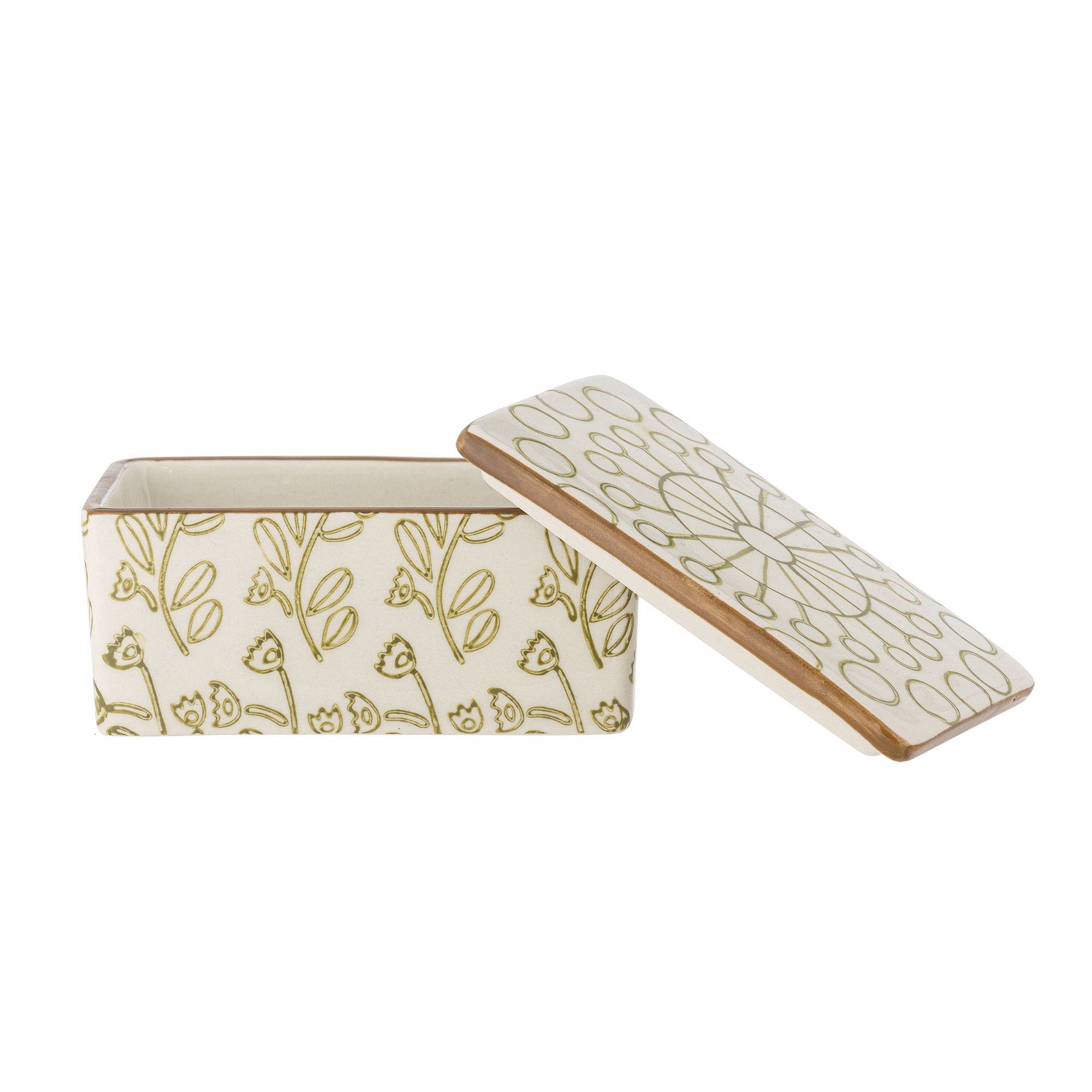 Maple Butter Box, Green, Stoneware - Image 3