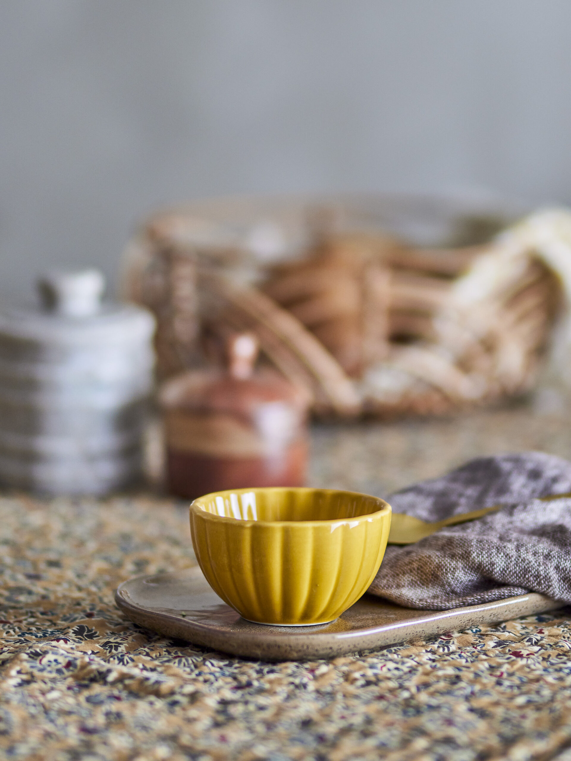 Latina Bowl, Yellow, Stoneware - Image 3