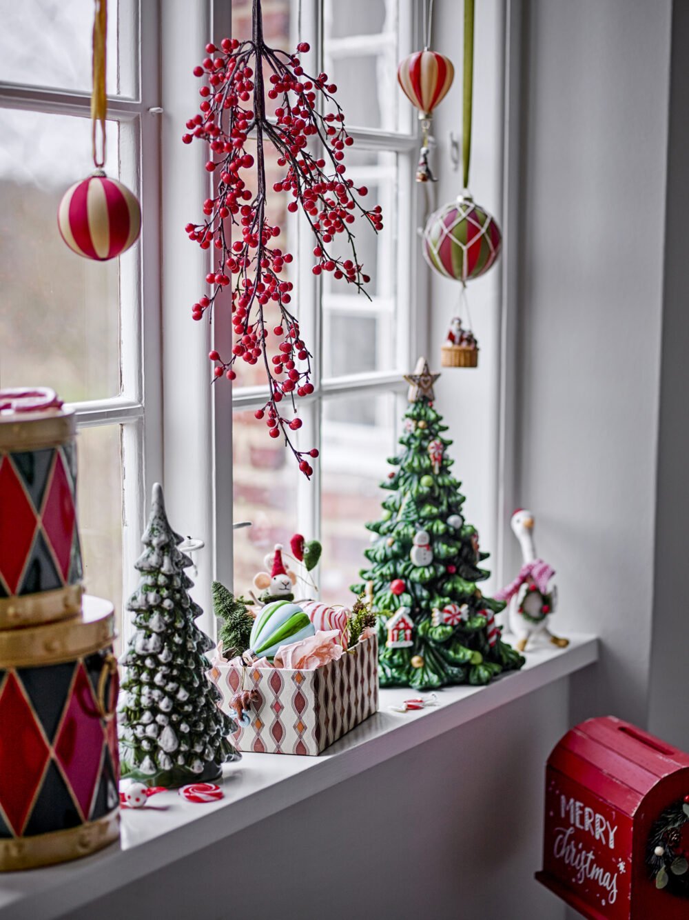 Wynn Ornament, Red, Polyester - Image 2