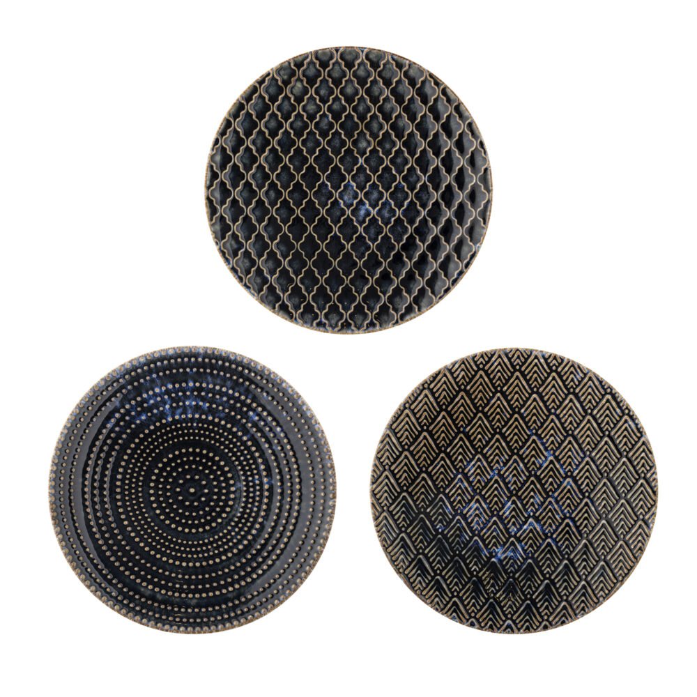 Elanor Plate, Blue, Stoneware