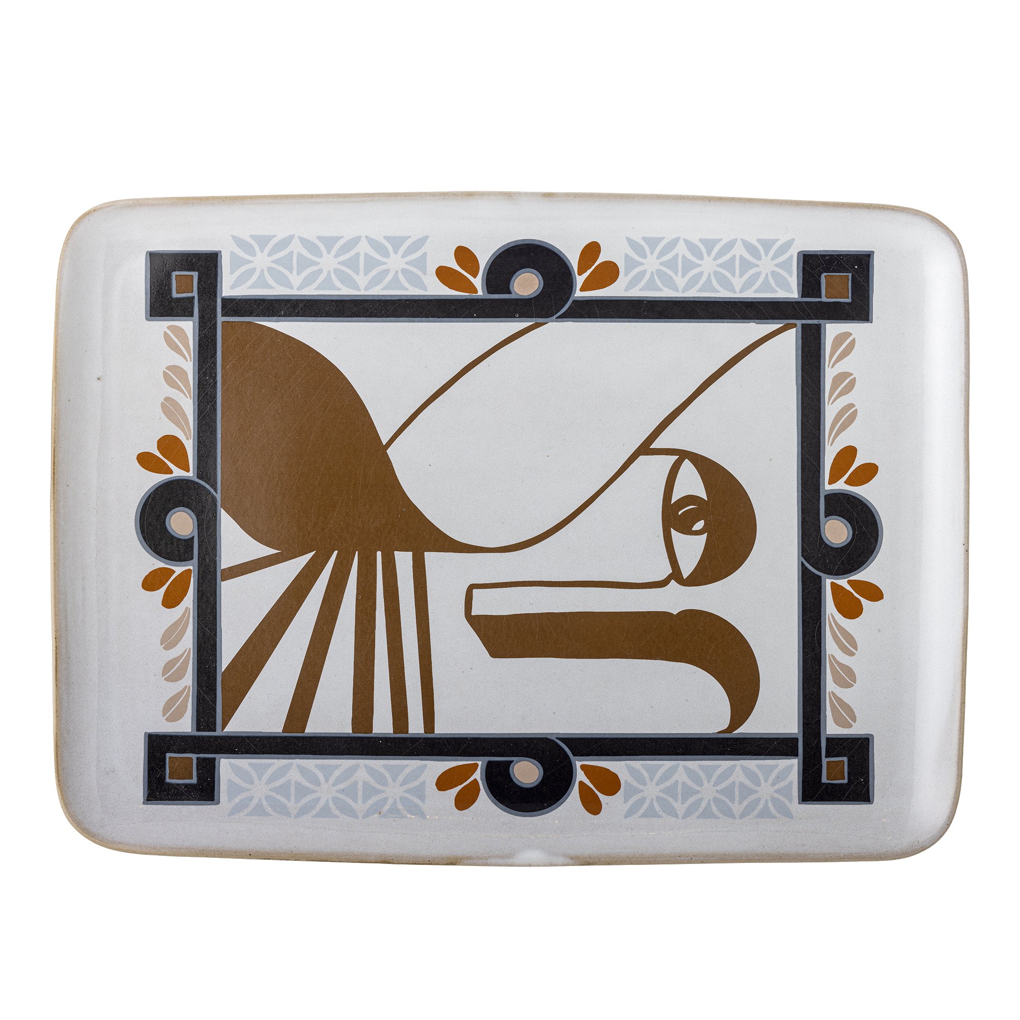 Rudaur Serving Plate, Blue, Stoneware - Image 2