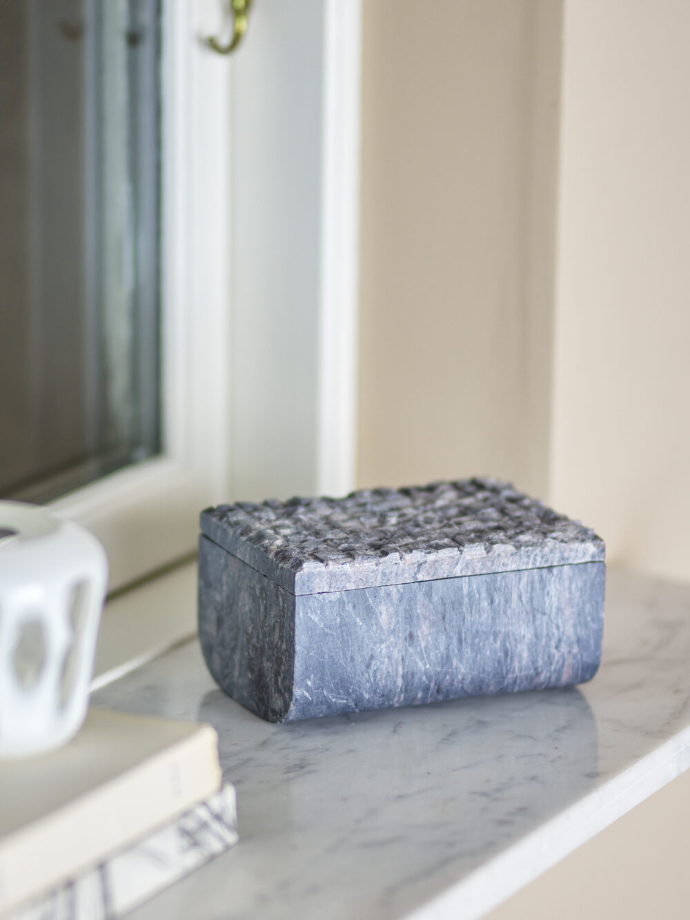 Nubia Box w/Lid, Grey, Soapstone - Image 5
