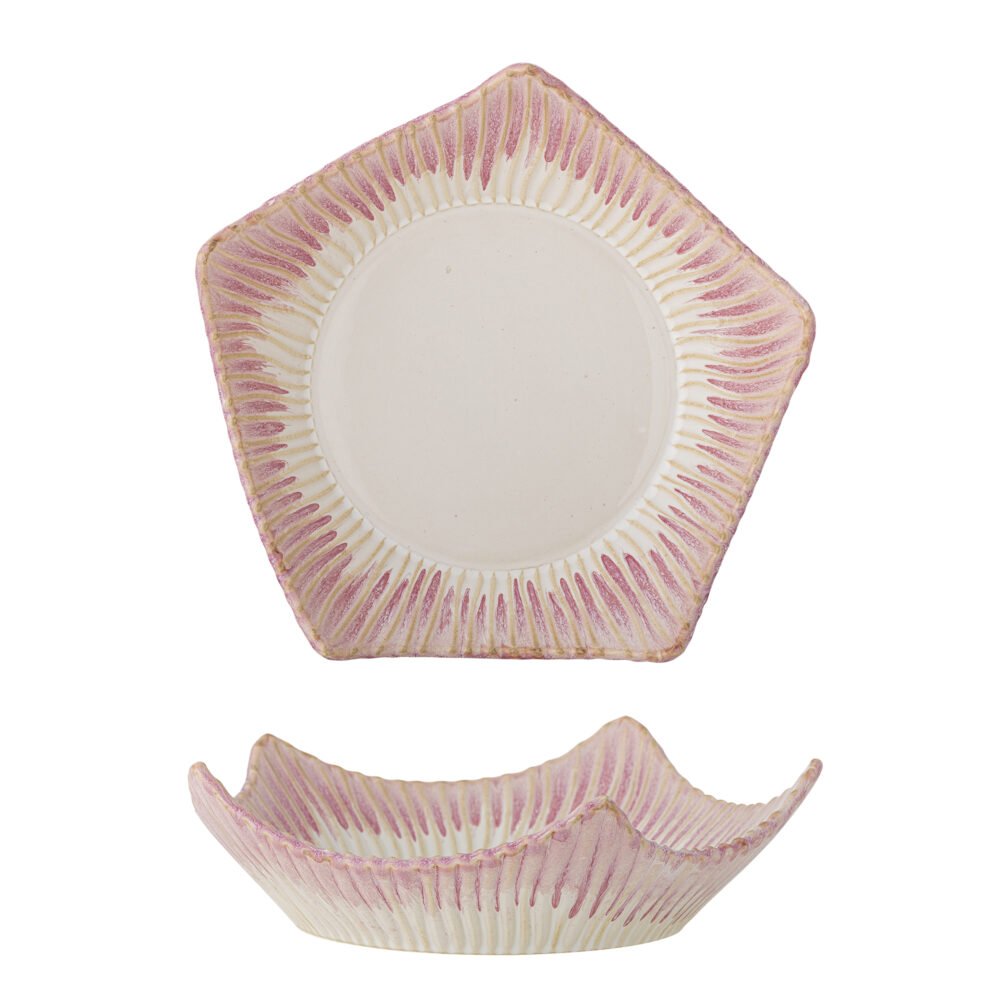 Floral Bowl, Rose, Stoneware