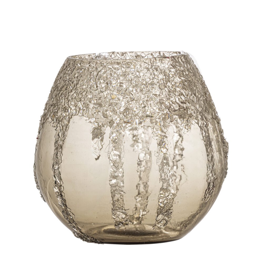 Frosty Votive, Brown, Glass