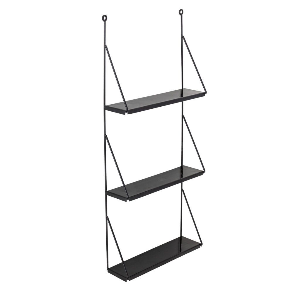 Walter Shelf, Black, Metal