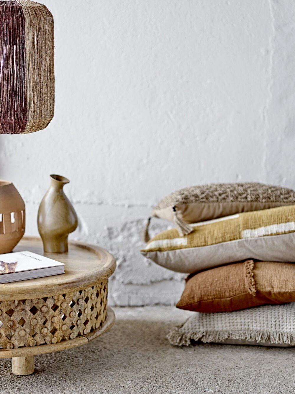 Lione Cushion, Brown, Cotton - Image 4