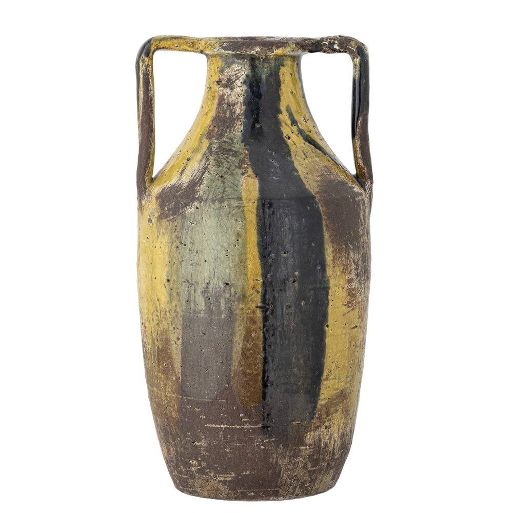 Wilder Deco Vase, Yellow, Terracotta