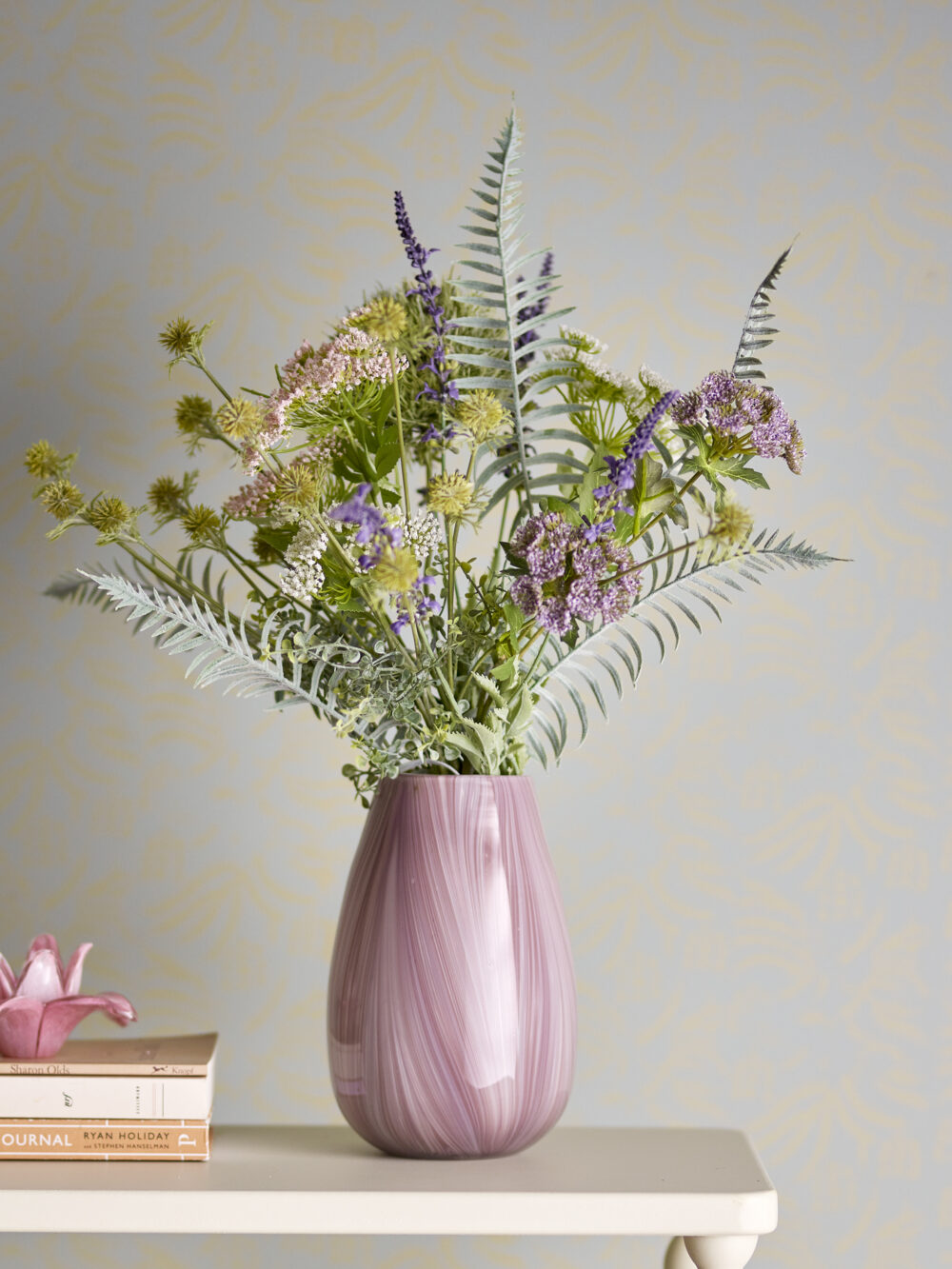 Ennis Vase, Rose, Glass - Image 2
