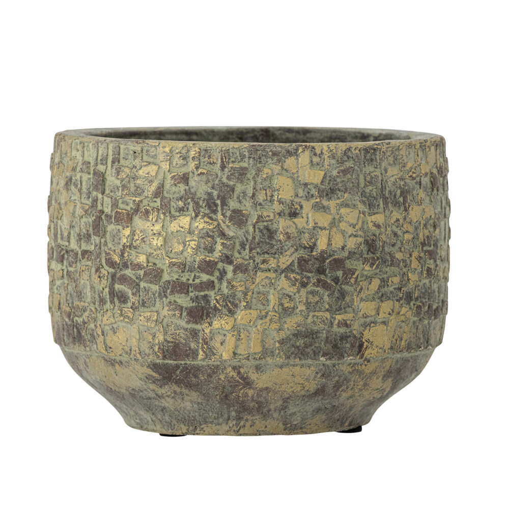 Mawi Deco Flowerpot, Green, Terracotta