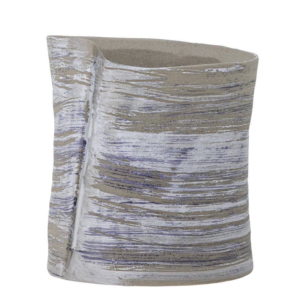 Adelle Flowerpot, Grey, Stoneware
