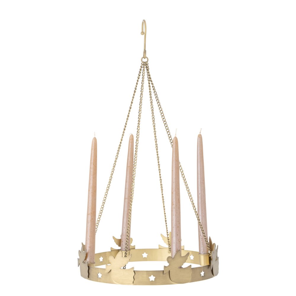 Elmir Advent Candle Holder, Gold, Metal