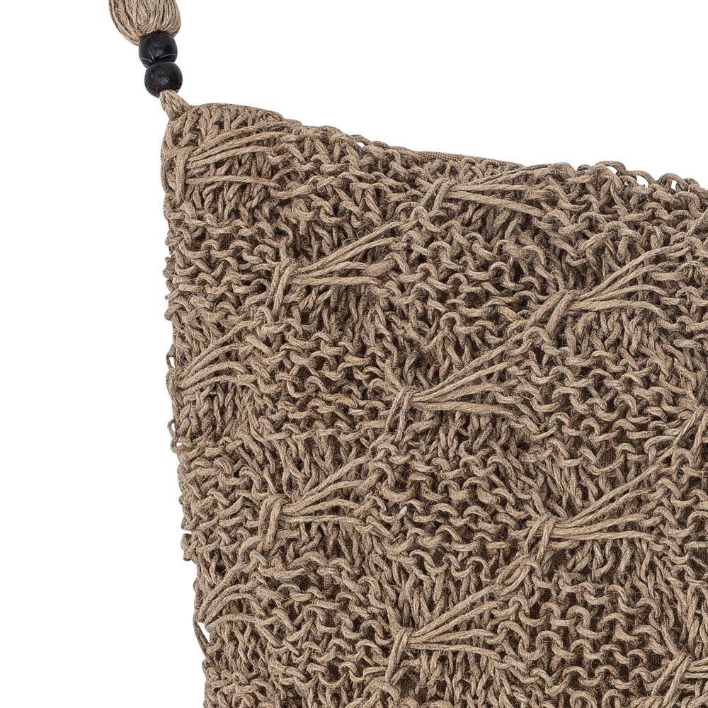 Lione Cushion, Brown, Cotton - Image 3