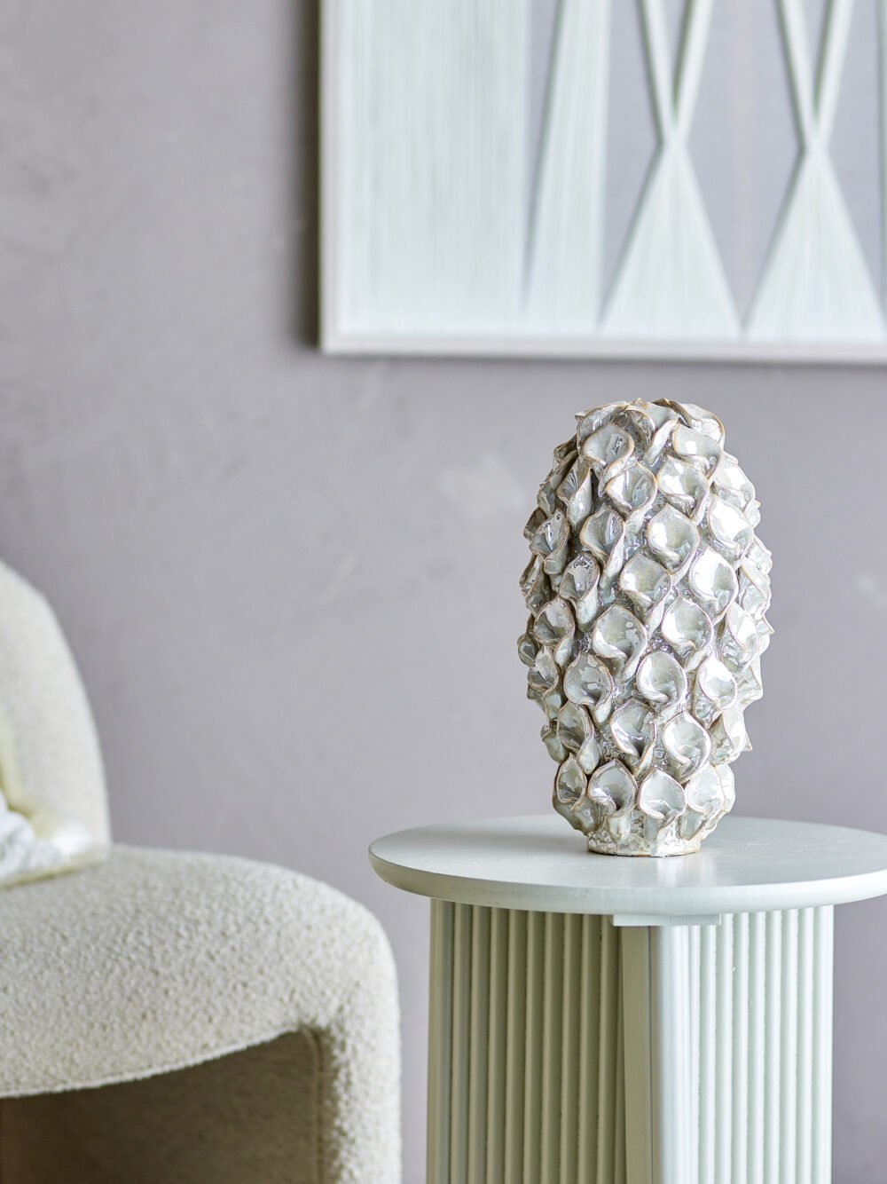 Glenda Deco, White, Stoneware - Image 3