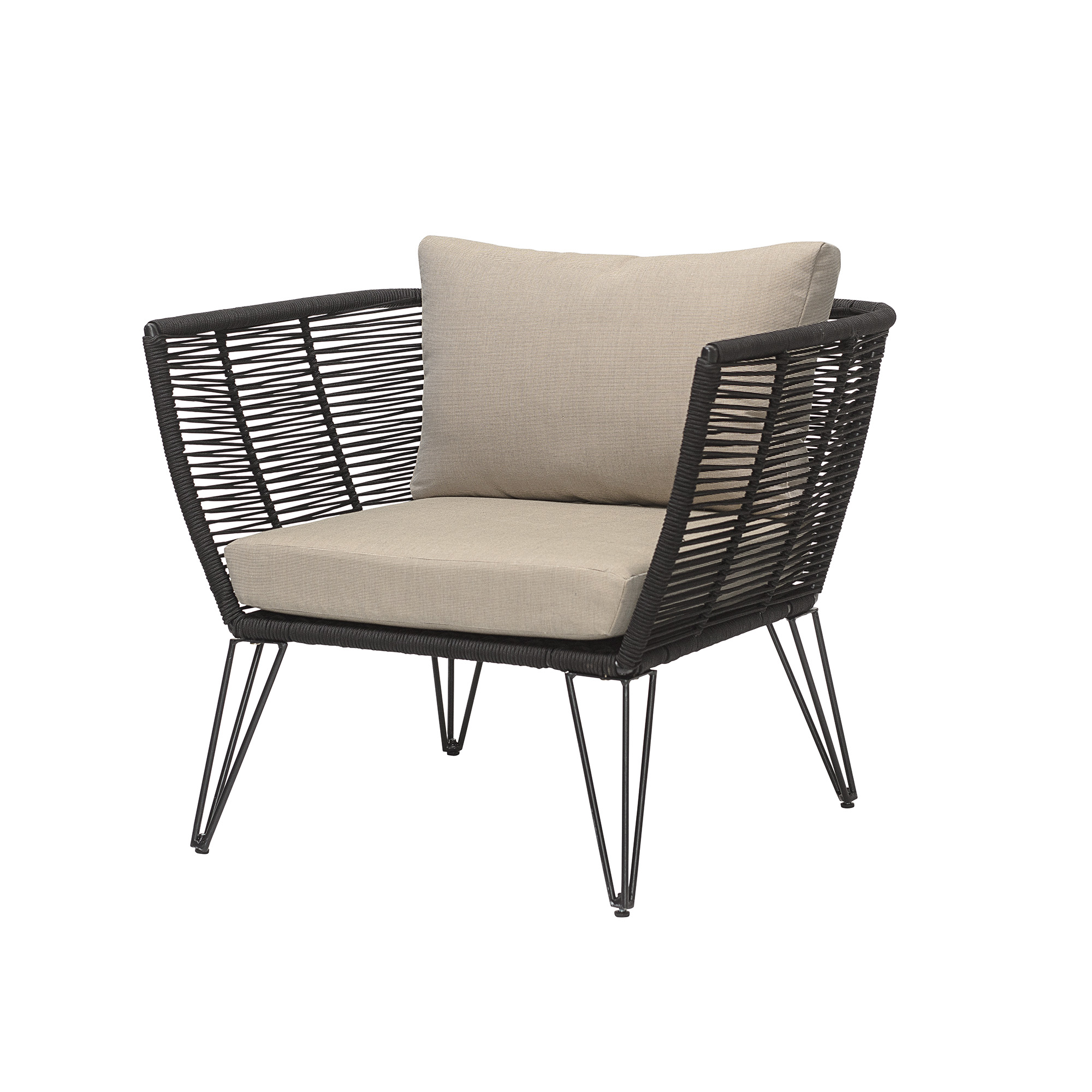 Mundo Lounge Chair, Black, Metal - Image 2