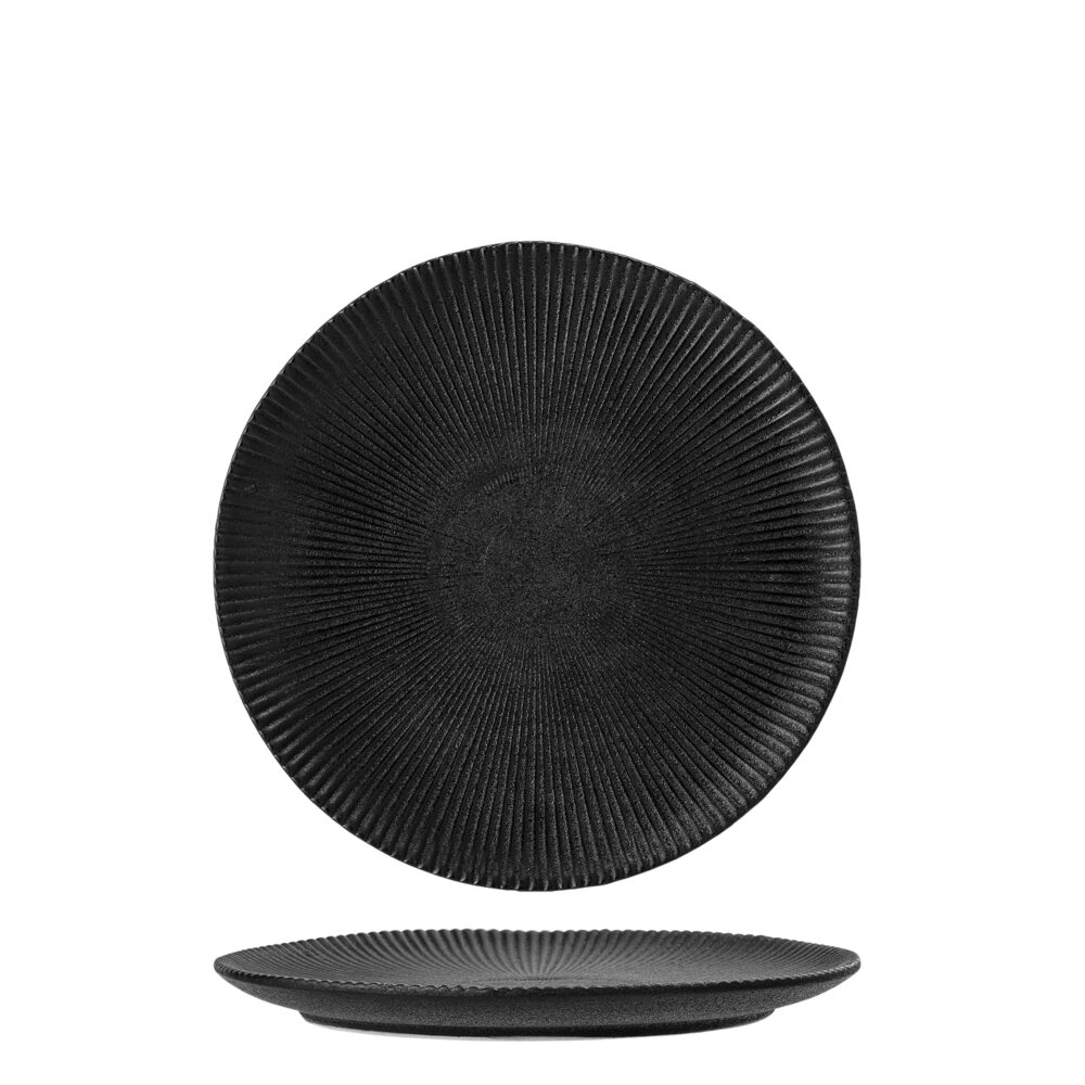 Neri Plate, Black, Stoneware