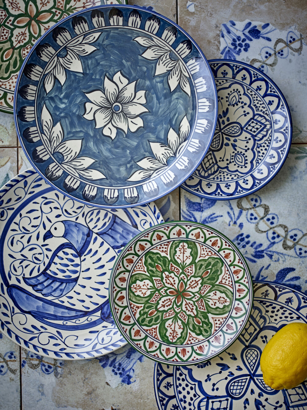 Karlie Plate, Blue, Stoneware - Image 4