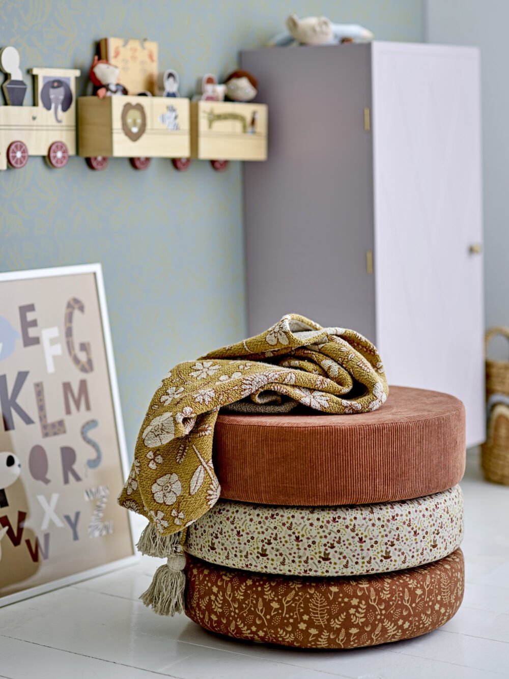 Camille Throw, Yellow, Recycled Cotton - Image 5