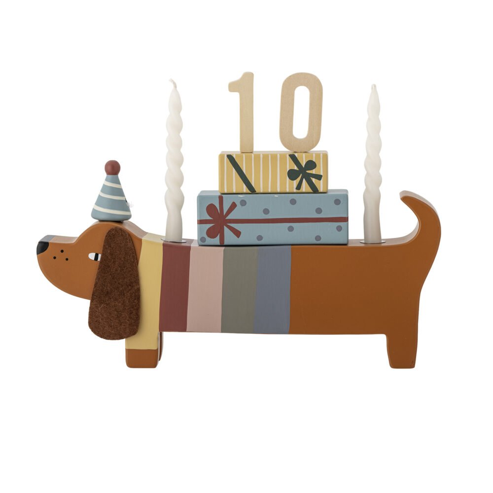 Charlie Birthday Decoration, Brown, FSC®100%, MDF - Image 3