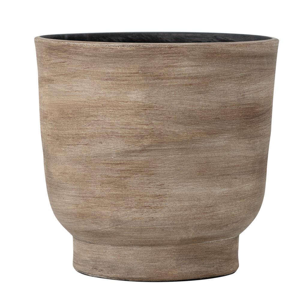 Venca Deco Flowerpot, Brown, Terracotta